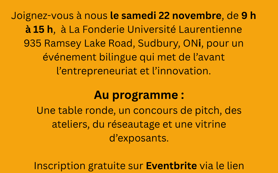 Le PAENNO annonce le tout premier Sommet des Side Hustles du Nord de l’Ontario à l’Université Laurentienne